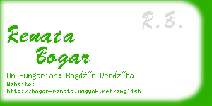 renata bogar business card